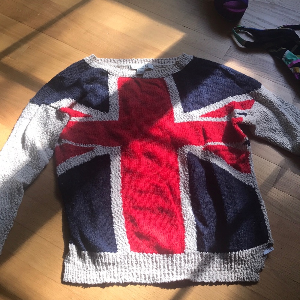 Forever21 United Kingdom flag sweater